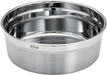 Круглий контейнер RSLE FLEXX 2GO 1,4 л, термоконтейнер для ланч-боксу/сніданку з нержавіючої сталі, придатний для використання в мікрохвильовій печі та духовці до 150 C, можна мити в посудомийній машині, сріблястий, круглий, 1,4 л