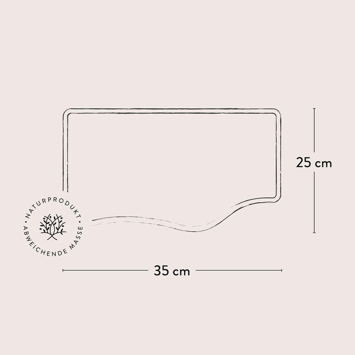 Дошка обробна з оливкового дерева 35 х 25 см das Olivenholzbrett