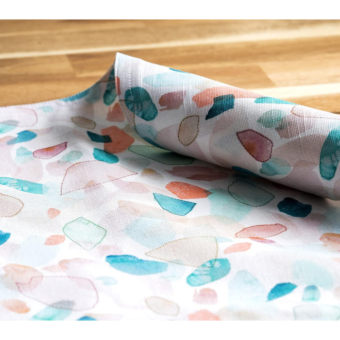 Бавовняні килимки, набір з 4 шт. , декоративні килимки, пасхальні килимки, що миються, для свят, вечерь, весни, літа (33 см x 48 см) (046 - Літній пікнік), 39Hermine, 100