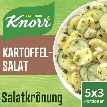 Заправка для салату Knorr з кроповими травами для смачної заправки для салату з натуральними інгредієнтами* 5 x 3 порції 15 шт. кропових трав (картопляний салат, 8 г (упаковка з 5 шт. ))