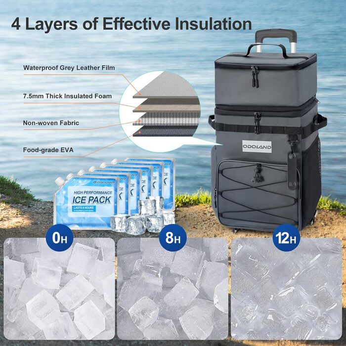 Термосумка на колесах на 72 банка Odoland