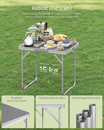 Кемпинговый стол 70 x 50 x 60 см WOLTU