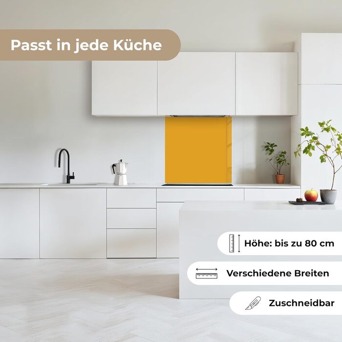 Кухонний фартух 60x250 см, самоклеючий фартух, кухонний фартух, кухонний фасад, самоклеючі кухонні фартухи - Осінь (Охристо-жовтий - Однотонний, 80 x 80 см)