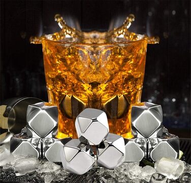 Набір охолоджувальних каменів для віскі з нержавіючої сталі у формі ромба Ulalaza