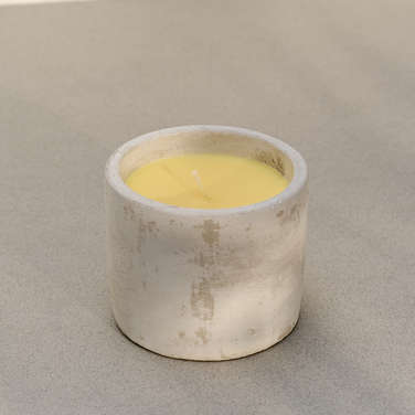 Свеча Bougies La Française в кашпо BETON, лемонграсс, 11 х 11 х 9,5 см, 400 г