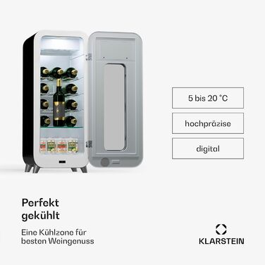 Винний холодильник до 15 пляшок чорний Klarstein
