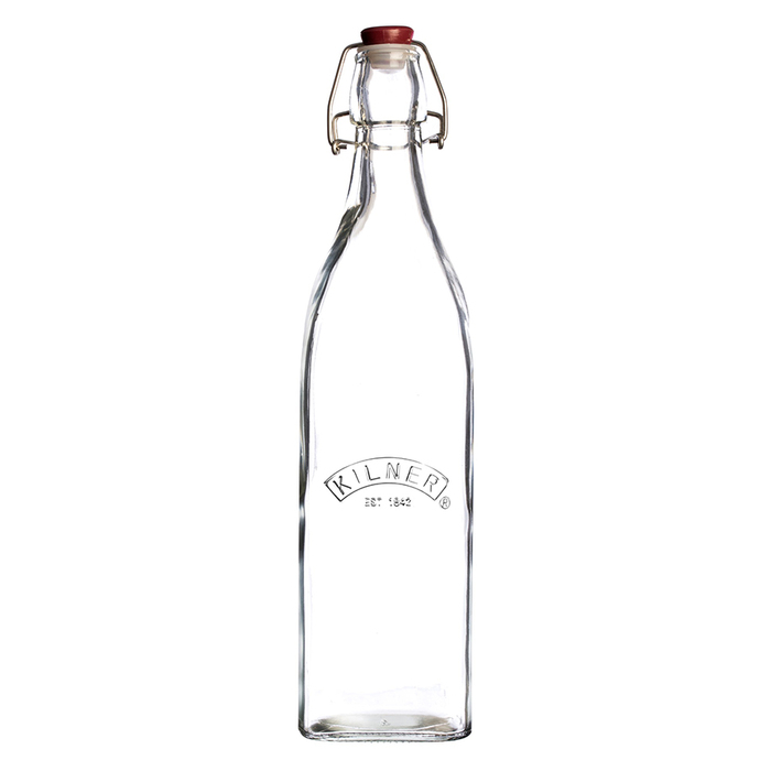Бутылка квадратная 1 л прозрачная Clip Top Kilner