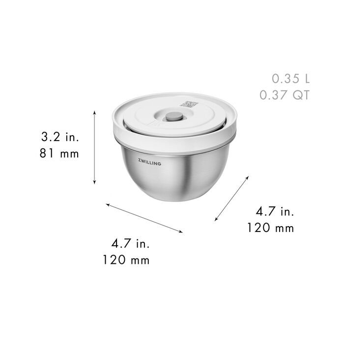 Миска з вакуумною кришкою 12 см, нержавіюча сталь Fresh & Save Zwilling