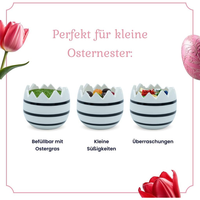 Набір декоративних елементів Heitmann керамічні великодні прикраси під порцеляну, для встановлення, білі, приблизно 12,5 x 10,5 x 8 см (яєчна шкаралупа)