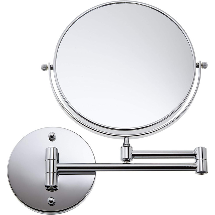 Зеркало косметическое 20 см настенное с 10-кратным увеличением, Vialex