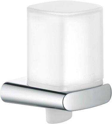 Дозатор лосьйону KEUCO металевий хромований і пластиковий, ємність багаторазового приблизно 180 мл, дозатор мила для ванної кімнати та гостьового туалету, настінний, Elegance