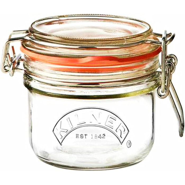 12 стеклянных баночек 125 мл с зажимом Kilner