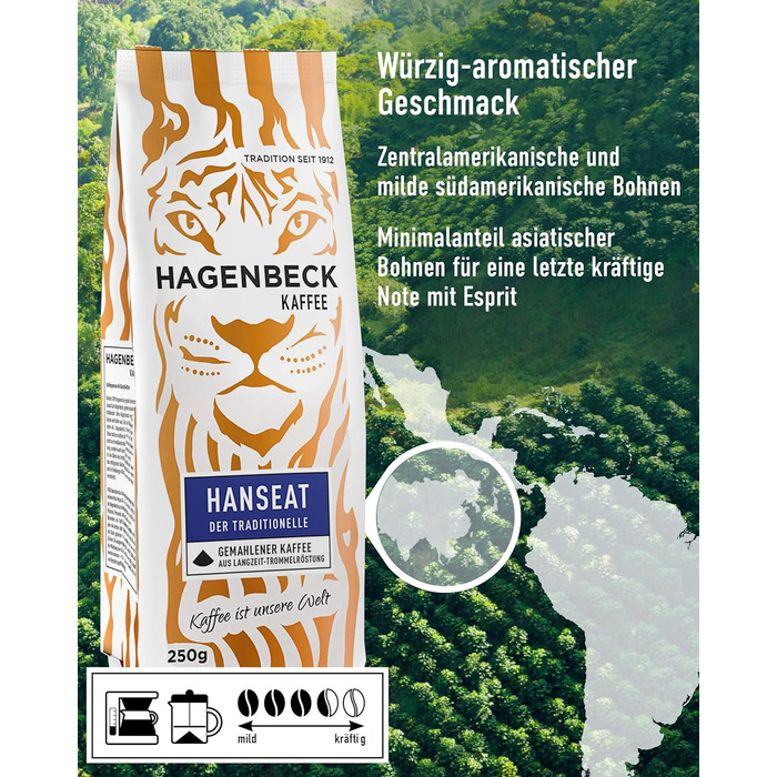Кава - Кав&39ярня - Смажена кава - Мелені кавові зерна - 250 г - 100 арабіка - Ароматна - Традиційна кавова суміш (Подарунковий набір (5 упаковок), 250 г (5 упаковок))
