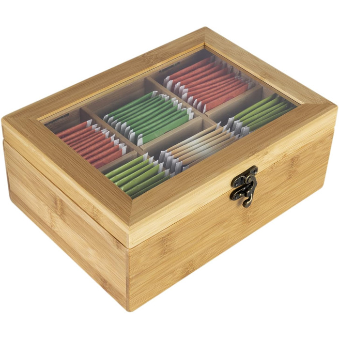 Органайзер для чайных пакетиков, 6 отделений, бамбук Wenco
