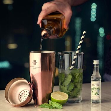 Набір для приготування коктейлів рожеве золото Rusty Barrel