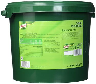 Заправка для салату Knorr Art (Легко готується, універсальна заправка для салату) 1 упаковка (1 x 1 кг) (Капуцин, 5 кг (1 упаковка))