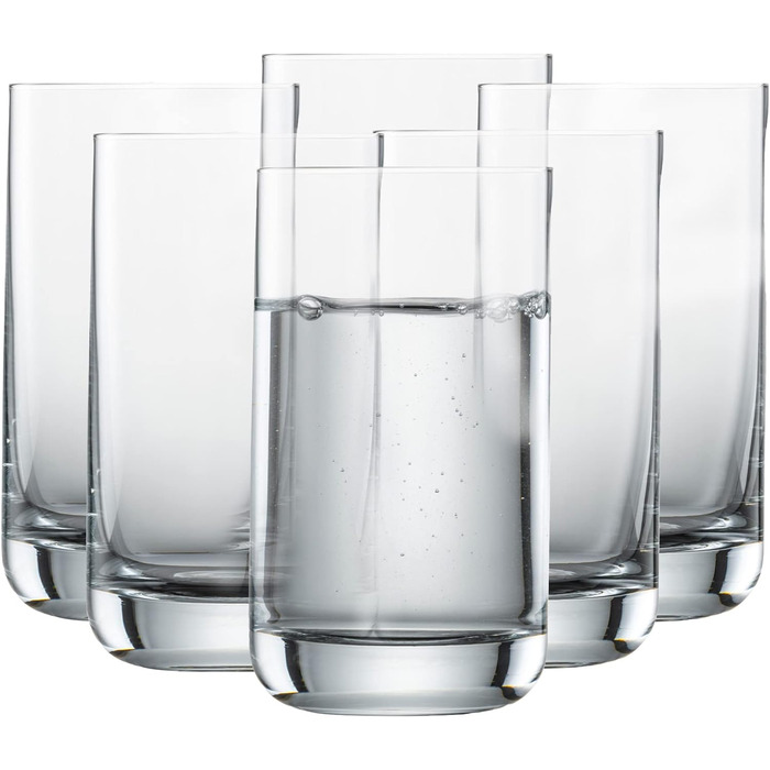 Пивний кухоль SCHOTT ZWIESEL Convention 0,2 л (набір з 6 шт. ), простий пивний келих для Pilsner, кришталеві келихи Tritan, які можна мити в посудомийній машині, Зроблено в Німеччині (арт.-No 175500) (Склянка для води - 0,255 л, комплект з Digestifset Cla