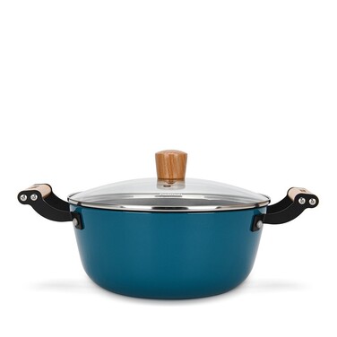 Кастрюля Fissman SEAGREEN 24x11 см/4 л со стеклянной крышкой (4014)