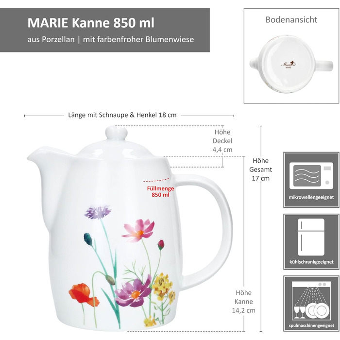 Порцеляновий чайник 850 мл MamboCat