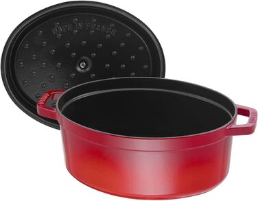 Чавунна жаровня/кокот STAUB, овальна 6,7 л, (31 см, вишнево-червона)