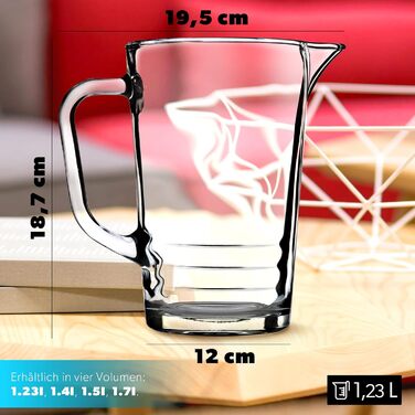 Скляний графин 1,23 л KADAX