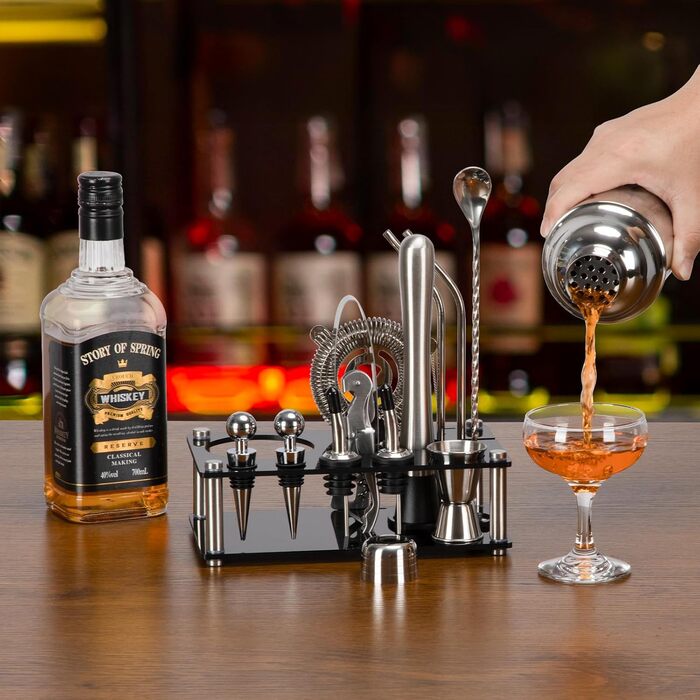 Набор для коктейлей из нержавеющей стали 15 предметов Cinnani