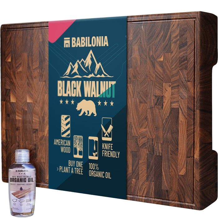 Професійна обробна дошка з американського чорного горіха преміум-якості BABILONIA