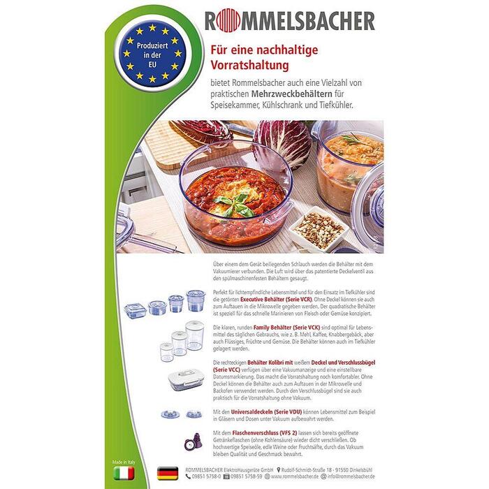 Набор вакуумных пакетов Rommelsbacher VRS 3060 30x600 см