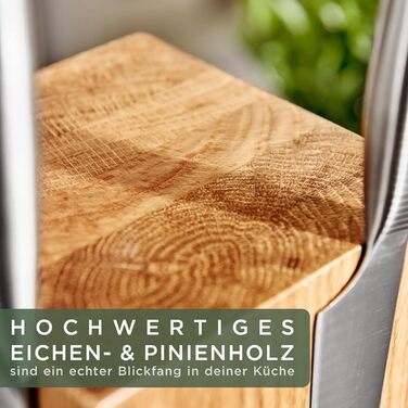 Магнітний обертовий блок для ножів з деревини дуба WALDWERK