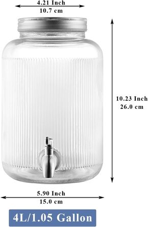 Диспенсер для напоїв з краном 4 л Evanda