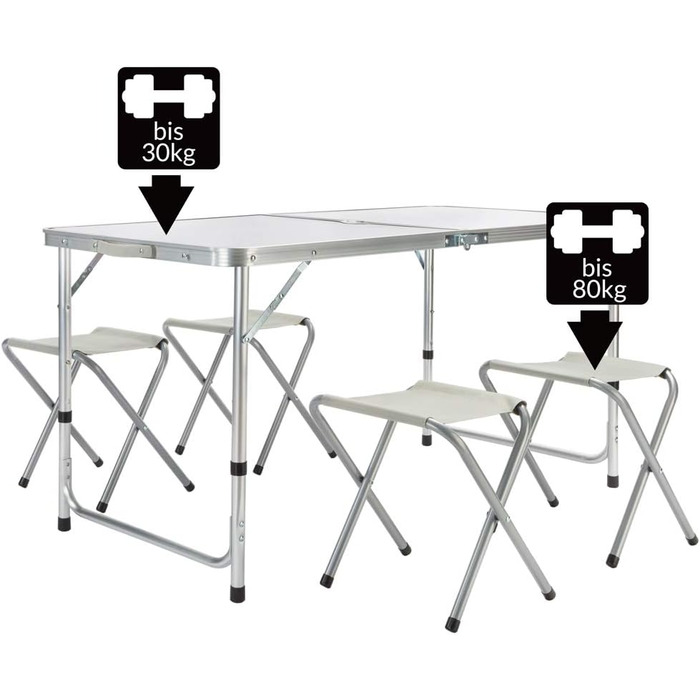 Складной стол 120x60 см Casaria