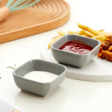 Набор из 6 керамических мисок для соусов 0,09 л, серый Swuut