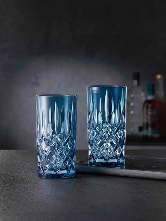 Набір склянок для лонгдринків 395 мл, 2 предмети, синій Noblesse Nachtmann