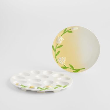 Керамічний піднос для яєць до Великодня 31 см home&you