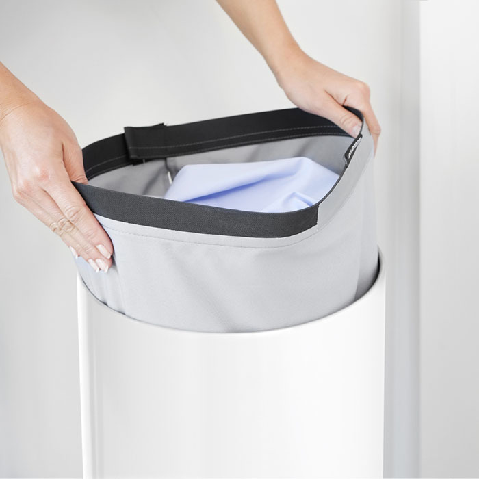 Бак для білизни (35л) білий з коркової кришкою Brabantia