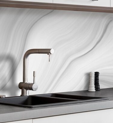 Самоклеящийся кухонный фартук матовый 180 х 60 см MyMaxxi