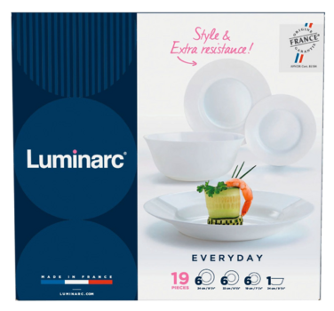 Сервиз столовый LUMINARC EVERYDAY, 19 предметов (6122524)