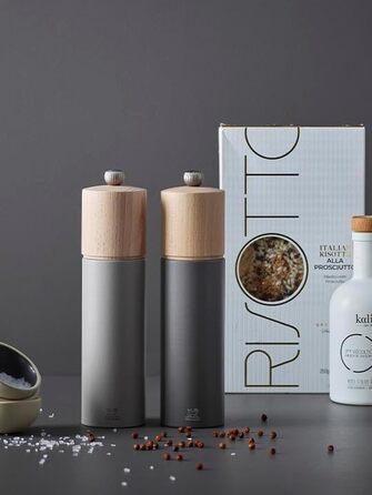 Мельница для перца Boreal, 21 см, классическая оправа, изготовлена из бука, сертифицирована PEFC, французское производство, цвет каменно-серый каменно-серый мельница для перца