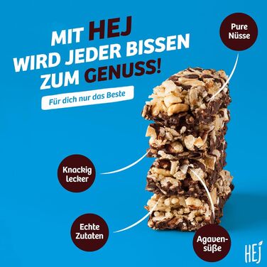 Органічні горіхові батончики - Низьковуглеводна закуска з горіхами - Веганський енергетичний батончик з мигдалем, фундуком та арахісом - Без глютену - Мигдаль та морська сіль 12 x 40 г Мигдаль та морська сіль 12 шт. (1 упаковка) (Шоколадно-кокосові, 12 шт