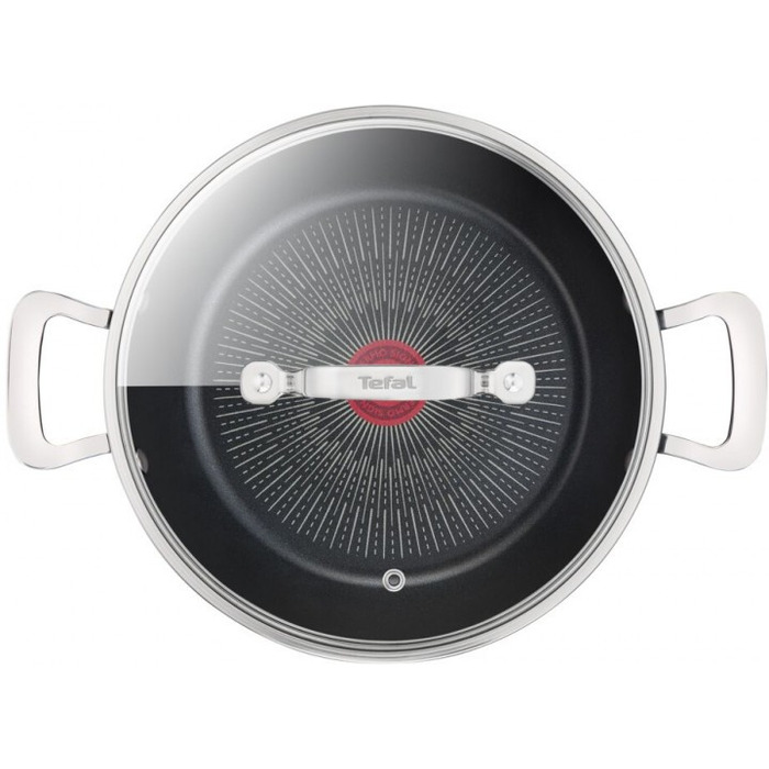 Tefal Сотейник з кришкою Unlimited, 26см, 2.5л, алюміній,скло, чорний