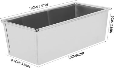 Форма для хліба Ciieeo з нержавіючої сталі, міцна форма для випікання хліба без кришки, універсальна форма для тостів для рівномірного випікання, легко миється, для домашнього та комерційного використання
