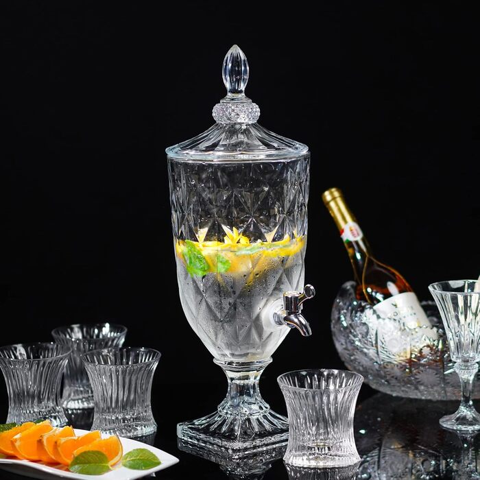 Стеклянный диспенсер для напитков с краном 3 л ZEERSHEE