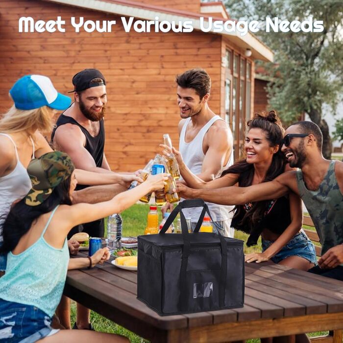 Термосумка 40 л чорна SUOXU