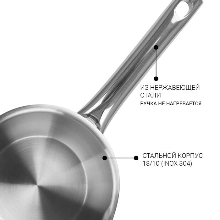 Кивш Fissman LEDA 14x8,5 см/1,2 л без крышки нержавеющая сталь (5239)