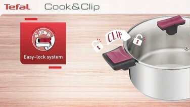 Tefal Набір посуду Cook&Clip, 10 предметів (G723SA74)