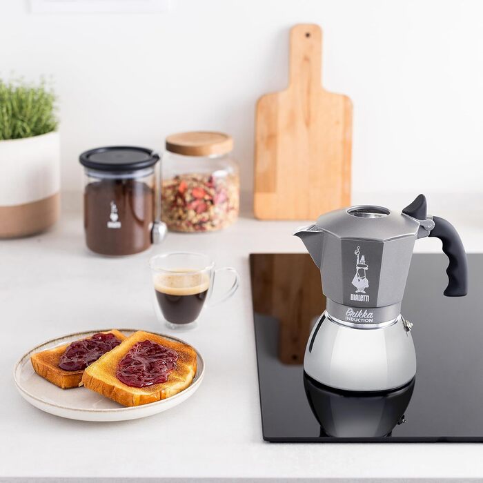 Кофеварка Brikka Induction 170 мл на 4 чашки, серебристый Bialetti