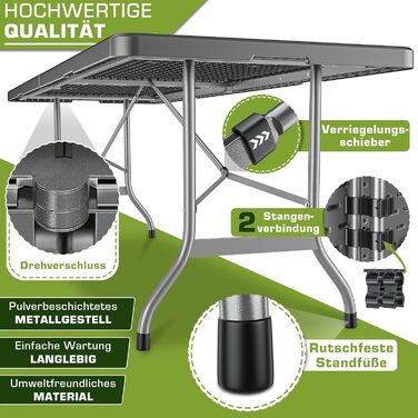 Складной стол 180x75 см tillvex