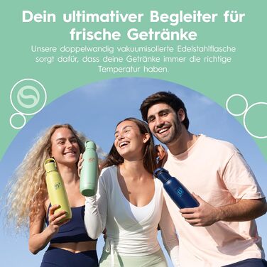 Бутылка для газированной воды 0,9 л, зеленая Fizz & Go SodaStream