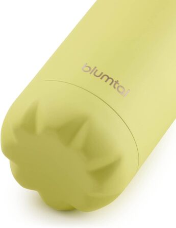 Пляшка для води Blumtal з нержавіючої сталі - Герметична ізольована пляшка - Пляшка для води без бісфенолу А для гарячого та холодного використання - Двостінна ізольована пляшка - Ізоляційна пляшка, стійка до іржі, дерево/срібло (10 - Нова жовта - Жовта, 