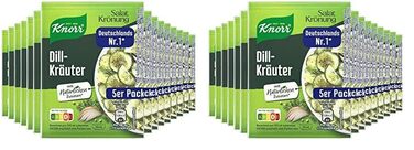 Заправка для салату Knorr з кроповими травами для смачної заправки для салату з натуральними інгредієнтами* 5 x 3 порції 15 шматочків кропової трави (Кропова трава, 9 г (150 шт.))